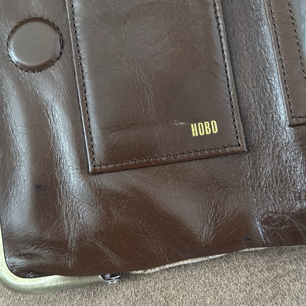 HOBO International Lauren Patchwork Clutch Wallet MOCHA MULTI - Picture 5 of 9